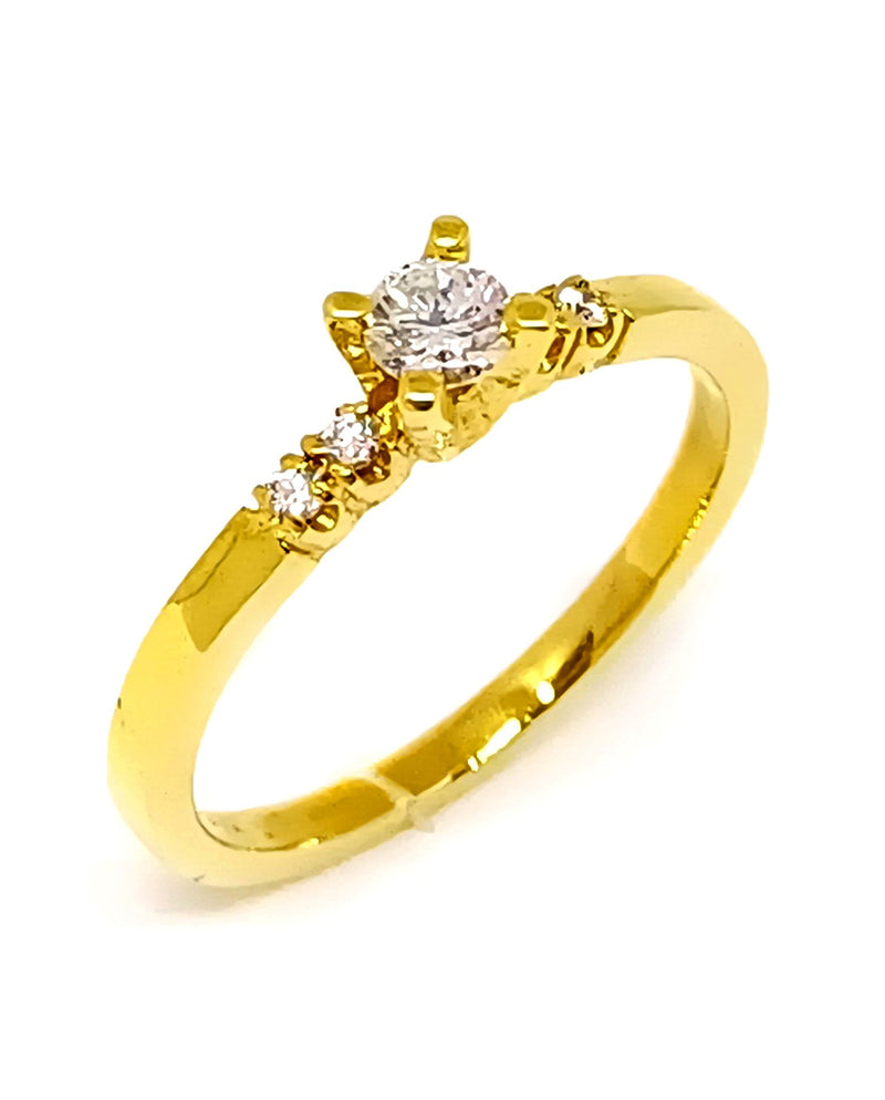 Anillo solitario con diamante