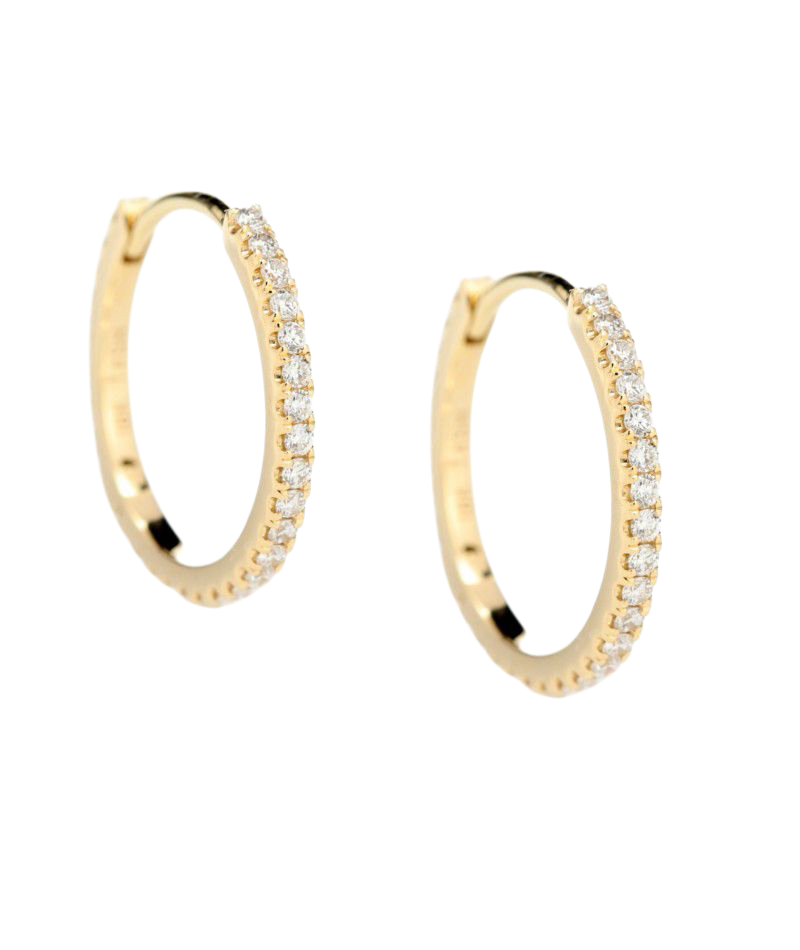 Arracadas Medianas con Diamantes