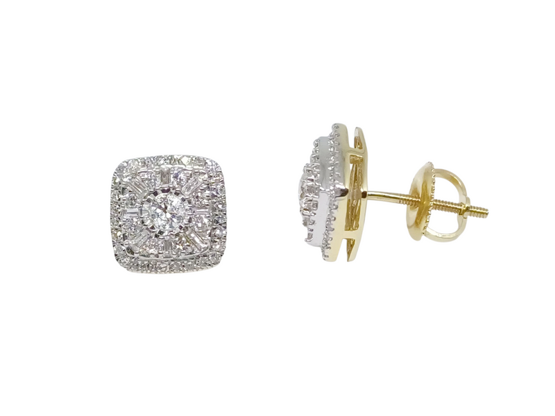 Aretes con Diamantes y Trapecios