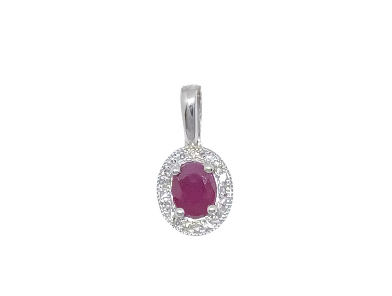 Dije de Rubí con Diamantes