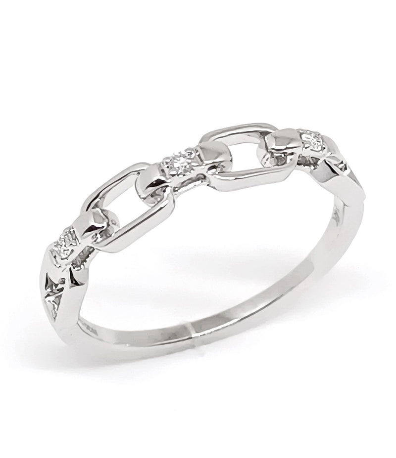 Anillo Oro Blanco con Brillantes