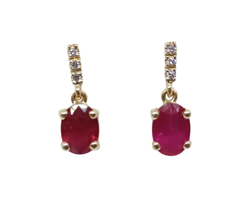 Aretes de Rubí y Diamante