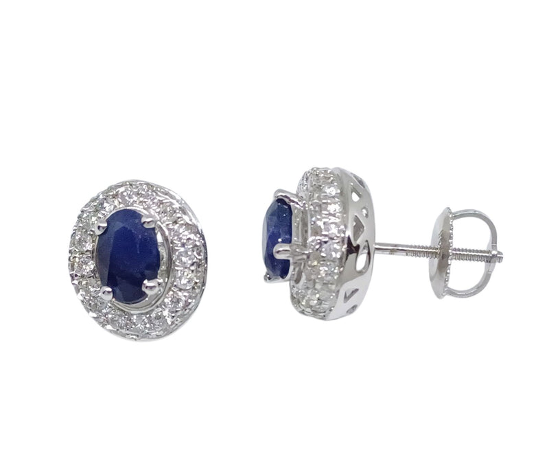 Aretes Zafiro con Diamantes