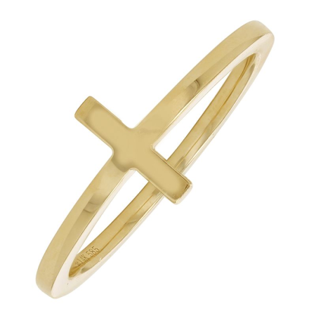 Anillo Cruz Oro amarillo