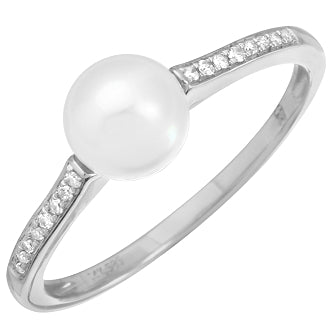 Anillo de Perla Oro blanco