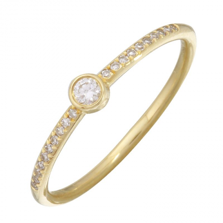 Anillo de Oro amarillo y Diamantes