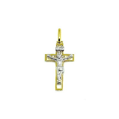 Cristo de Oro combinado 14k en  Tara Brooch Monterrey. Modelo: N1-A18-00933. (cristo) - Envió GRATIS a todo México.
